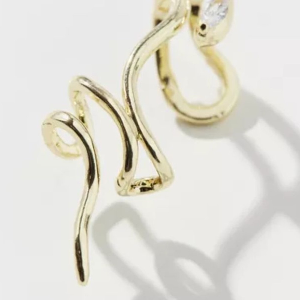 Urban Outfitters Silver Abstract Ear Cuff Earring